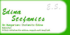 edina stefanits business card